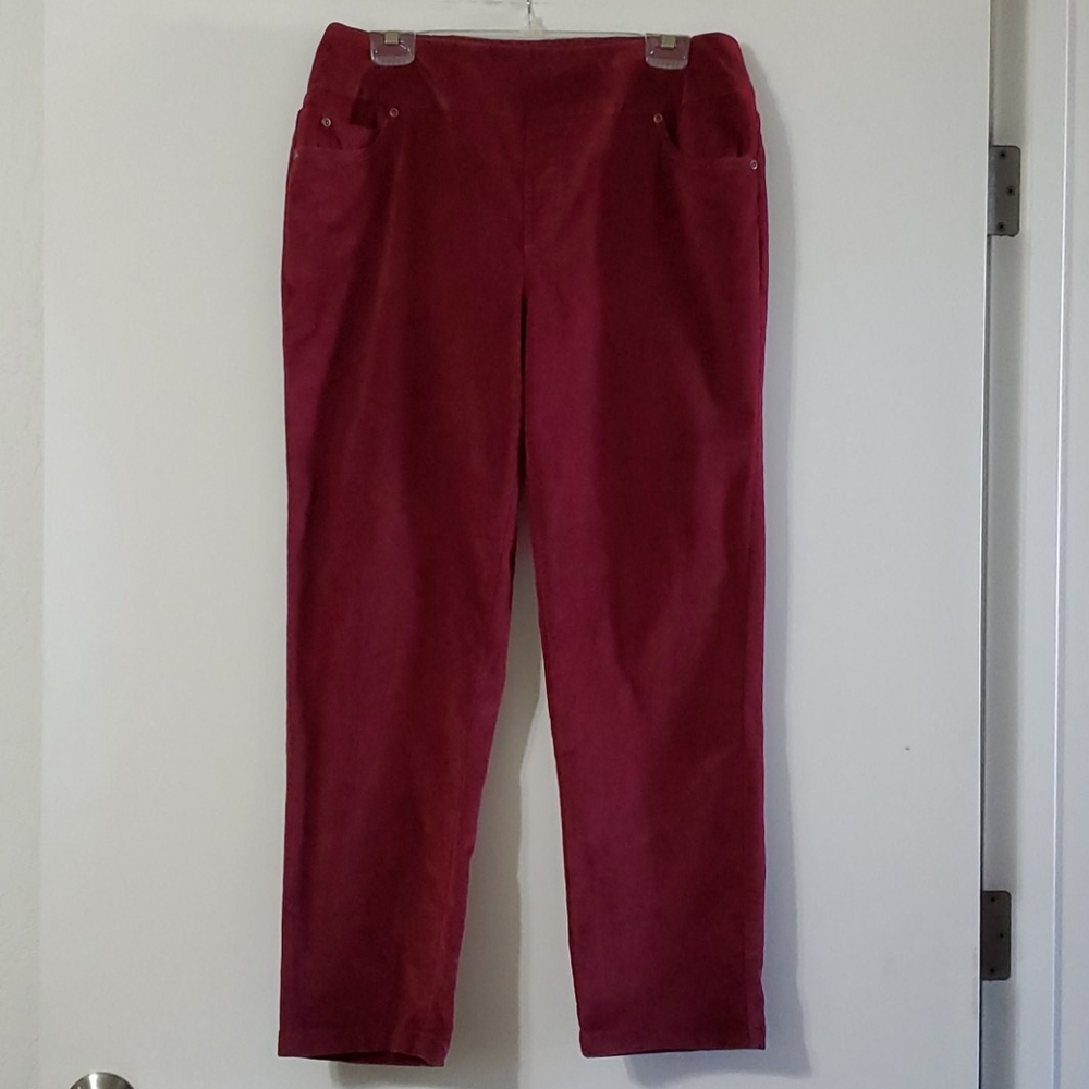 Blair 12p Burgundy Pull on Corduroy pants